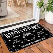 GEL HUT MUN "Evil Delicious Witch Kitchen" Envelope Style Halloween Witch Decorative Mat, Suitable For Living Room, Bedroom And Home Decor, Ultra Comfortable Flannel Area Rug, Kitchen Cushion Runner, Machine Washable And Fade-Resistant, Available In Multiple Sizes - E - View 1