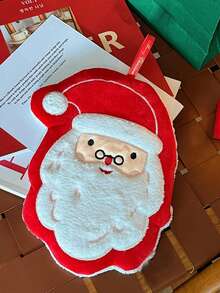 1pc Hanging Cute Cartoon Christmas Pattern Hand Towel, Strong Absorbent Quick Dry, Coral Fleece Microfiber Material, Suitable For Bathroom, Kitchen, Living Room Decor - Multicolor - View 13