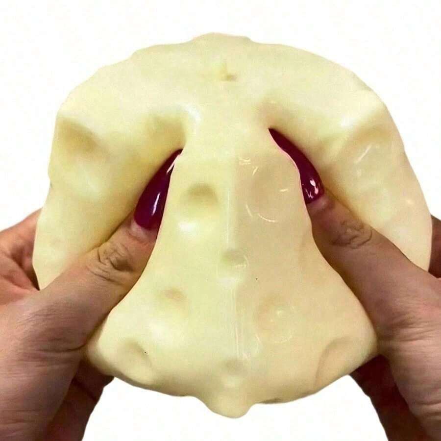 New 2.8 Inch Large Yellow Cheese Slow Rising Soft Squeeze Stress Relief Toy Squishy / Fidget Toy / Stress Relief / Sensory Toy / Decompression / Marble / Swirl / Tie Dye, Back To School