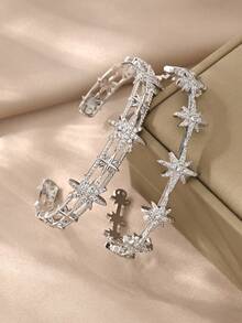 Silver Bracelet Set, Exquisite & Minimalist, Suitable For Dates, Gatherings, Party Gifts - Silver - View 2