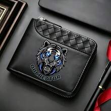 1pc Men's Luxury PU Wallet | Black, Zipper Closure, Multiple Card Slots, Large Capacity, Stitched Design - Perfect Gift For Father, Husband, Brother - Multicolor - View 25