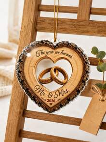 1/3/5 piezas Decoración colgante de acrílico personalizada 2D "Juntos para siempre" para aniversario de pareja, regalo reflexivo para ella, regalo para novio, decoración de boda - Multicolor - Ver 5