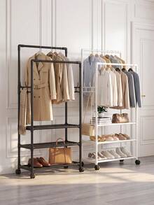 1 buah Rak Besi Multifungsi, Rak Mantel/Topi Batang Ganda, Rak Sepatu, Rak Penyimpanan, Dapat Dipindahkan dan Mudah Dirakit, Cocok untuk Ruang Tamu, Pintu Masuk, Kamar Tidur, Ruang Belajar, Kantor, Hadiah Liburan, Hadiah Hari Valentine - MultiWarna - View 11
