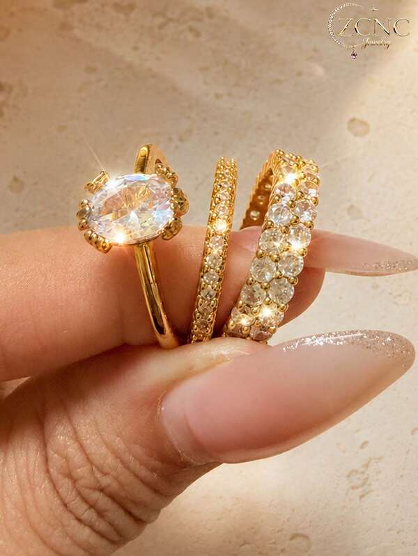 3pcs/Set 2026 New Women's Designer Stackable Rings, Engagement/Proposal/Promise, Anniversary, Christmas Gift
