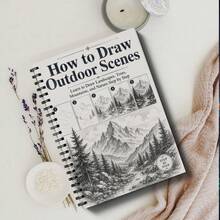 Outdoor Scene Painting Book, Adult Drawing Practice, Sketch Landscape, Beginner Friendly, Relaxing And Stress Relief, Mind And Body (Pencils Not Included) - Single Piece - View 10