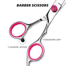 2pcs Hair Cutting Scissors Set, Stainless Steel Straight & Thinning Shears, Professional Hairdressing Scissors, Suitable For Men, Women, Children, Adults, Home, Salon, DIY Use - Multicolor - View 6