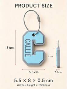 1 Pair Custom Engraved Stylish Keychains, Personalized Couple Keychain, - Multicolor - View 7