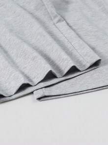 1pc Boys' New American Relaxed Style Wide Leg Sweatpants, Elastic Waist, Loose Drape Casual Long Pants, Spring/Autumn - Light Grey - View 8