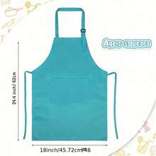 6pcs Customizable Kids Chef Apron & Hat Set, With Pockets, Adjustable Neck Strap, Personalized Logo & Pattern Printing, Suitable For Boys & Girls Baking, Cooking Role Play, Kindergarten Cooking Scene Anti-Dirt Apron - Multicolor - View 5