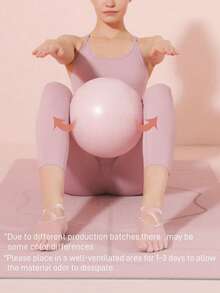 1pc Premium Mini Pilates Ball, Anti-Burst Small Yoga Fitness Ball, Suitable For Core Training, Postpartum Recovery And Flat Abdomen - Pink - View 3