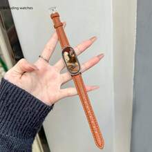 Elegant & Stylish Watch Band, Multi-Functional, Durable & Exquisite Vintage Lychee Texture Design, Compatible With Xiaomi Band 10/9/8 Series, Equipped With Quick Release Buckle Design, Supports NFC Version Sharing, Sports Smart Companion Style - Multicolor - View 16