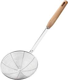 Spider Strainer With Wood Handle - 5.5 Inch Fryer Scoop - ColorA - View 1