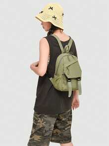 SHILAN Simple Casual Mini Backpack, Lightweight Wear‑Resistant Multi‑Pocket Daypack For Daily Outdoor Use - Multicolor - View 8