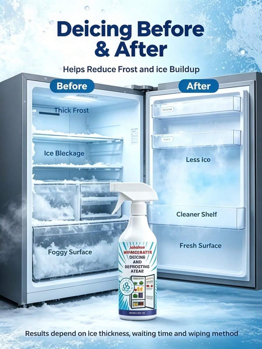 Jakehoe Refrigerator Defrosting & De-Icing Agent 120ml, Fast Melting & Defrosting Spray, Suitable For Freezer Refrigerator Household Cleaning - Liquid - View 1