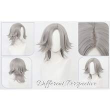 Yewell Grey And Pink Cosplay Wig Role-Playing Headgear Daily Series Japanese Cosplay Headgear Series Multi-Style Interpretation Of Cartoon Anime Suitable For Private Parties Daily Role-Playing Halloween - Grey - View 7