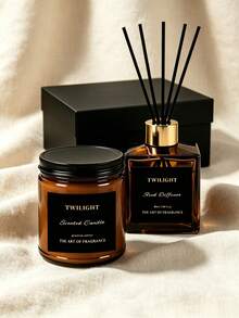 Luxury Aromatherapy Diffuser And Scented Candle Gift Set, Natural Plant Essential Oil And Soy Wax Aromatherapy Set, Smokeless Long-Lasting Fragrance Suitable For Home, Bedroom, Living Room And Office, Premium Gift For Birthday, Holiday, Housewarming And Wedding Occasions - Gift Box - View 1