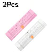 1Pc/2Pcs A4 Paper Cutter, 12 Inch Paper Trimmer With Safety Guard And Side Ruler, Portable Paper Cutter For Craft Paper, Labels - Multicolor - View 19