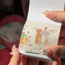 Kawaii Mini Square Notepad, Cute Cartoon Bear Animal Printed Memo Pad, Portable Pocket Sticky Notes, DIY Scrapbooking Journal Decor - Multicolor - View 4