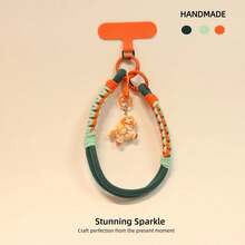 1pc Cute Puppy Capybara Short Phone Lanyard Universal Phone Case Anti-Loss Wrist Strap Pendant - Multicolor - View 3