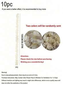 10件裝人造紫藤藤蔓花串，100cm白色仿真絲綢吊掛花串，適用於桌飾中心裝飾、婚禮拱門、派對、臥室居家牆面背景、客廳、臥室、情人節、生日、辦公室、花園、戶外、庭院裝飾 - 香檳色 - 查看 6