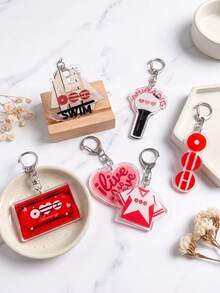 6pcs Acrylic Keychains. ARIRANG, K-Pop Friendship Bag Charms, Tour Merchandise, Concert Essentials, Tour Must-Haves, Fan Support Items, Fan Freebies, Perfect Decoration For Concert Bags. Perfect Gift For ARMY Fans, Party Favors - Multicolor - View 4