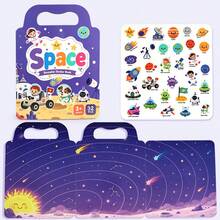 Reusable DIY Sticker Book For Kids, Multi-Scene Multi-Theme Bubble Stickers, Creative Jelly Stickers, Portable Quiet Busy Sticker Book - Multicolor - View 15
