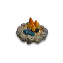 1pc Miniature Campfire Decoration, Model, Handmade Craft, Resin Mini Figurine Ornament, Aquarium Fish Tank Decor Accessory, Suitable For Miniature Scene Building, Model Enthusiasts, DIY Handmade, Craft Lovers - Bonfire Model - View 3