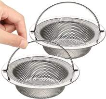 2-Pack Stainless Steel Sink Strainers With Handle, Anti-Clog Drain Filter For Kitchen, 11 X 7.5 X 2 Cm - 2pcs - View 7