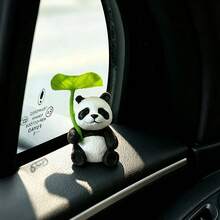 1pc Creative Cute Bamboo Panda Car Dashboard Desktop Ornament, DIY Car Interior Office Desk Decor Accessory, Suitable For Holiday Gift For Friends, Couples, Best Gift For Panda Lovers - Bamboo Panda - View 12