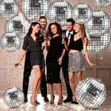 Silver Disco Balloon 4D Round Balloon 70s 80s 90s Theme Disco Balloon Decorations Bachelorette Party Birthday Party Supplies - Multicolor - View 5