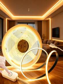USB Powered COB Light Strip, Smart Touch Switch Dimmable, Flexible LED Light Strip, Suitable For Kitchen, Room, Indoor Decoration, TV Backlight, Bedroom Soft Light Strip - Multicolor - View 3