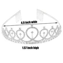 4pcs Bachelorette Party Decorations, Bride & Groom Sash, Crown/Tiara, Veil, Engagement Party Accessories, Bridal Shower Gift - Multicolor - View 5
