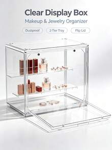 Transparent High-Definition Collectible Display Box, Assembled Acrylic Box, Glass Box Alternative, For Displaying Figurines, Dolls, Decor, Home Storage And Organization, Gift Box, Transparent Vitrine, Transparent Storage Box, Makeup Storage - Multicolor - View 10