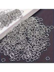 10/100pcs Gold & Silver Open Jump Rings - High Quality Metal Open Ring Connectors, Suitable For DIY Jewelry Making Accessories - Multiple Sizes (4-10mm), Can Be Used For Customized Designs - Multicolor - View 2