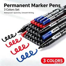 Permanent Markers, Waterproof Quick Dry Marker Pens For Office School Marking Supplies - Round - View 3