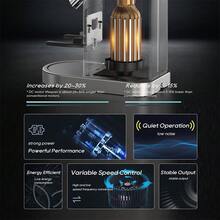 HiBREW مطحنة قهوة كهربائية G7 متوافقة مع مرشحات 51/58 مم، سعة كبيرة 160 جرام لحاوية الحبوب، تصميم مضاد للكهرباء الساكنة لطحن سلس، شفرات مخروطية من الفولاذ المقاوم للصدأ 420 لطحن موحد، 48 إعداد طحن قابل للتعديل، تحكم بشاشة لمس - قابس اتحاد أوروبي نوع F (220 إلى 240 فولت) - مشاهدة 7