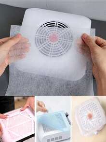 100pcs Disposable Nail Dust Collector Filter Paper, Suitable For Nail Dust Collector, Portable Non-Woven Fabric Nail Paper, Professional Nail Salon Use - Multicolor - View 4