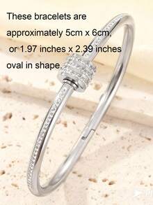 ZCNC 2026 New Stainless Steel Rings, Multi-Style Design (Roman Numerals, Four-Leaf Clover, Rhinestone Etc.), Versatile Commuter Luxury Accessory, Stackable, Hypoallergenic, Niche Design, Holiday Gift - Silver 5 - View 4