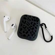 Personalized Hot Girl Leopard Print Black Earphone Case + Lanyard Buckle, Compatible With Airpods 4/3/2/Pro/Pro2/Pro3 Earphone Protective Shell - Black - View 3