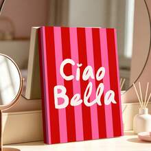 1件 Ciao Bella 海報裝飾，牆面藝術，女孩房裝飾，可愛牆面藝術，粉色復古海報，牆面裝飾海報，牆面畫布裝飾，臥室、客廳、生日、畢業的理想禮物 - 彩色 - 查看 11
