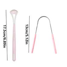 Portable Tongue Cleaner Set, Hollow Silicone Tongue Scraper Brush + Stainless Steel U-Shaped Tongue Scraper, Washable, Reusable, Home Oral Care Cleaning Tool - Multicolor - View 9