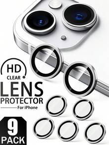 Mr. War Gorilla 9pcs Silver CD Pattern Lens Protector Rings. Surface With Anti-Fingerprint Oleophobic Coating, Effectively Prevents Oil And Sweat Penetration, With Excellent Water-Repellent Effect, Easy To Clean With A Simple Wipe. Suitable For Home, Office, Outdoor And Campus Scenarios, Balancing Visual And Touch Experience. Compatible With IPhone Ultra/18 Pro Max/18 Pro/18/17e/17 Pro Max/17 Pro/17 Air/17/16 Pro Max/16 Pro/16 Plus/16/15 Pro Max/15/14/13/12 And Other Models. - Silver - View 16