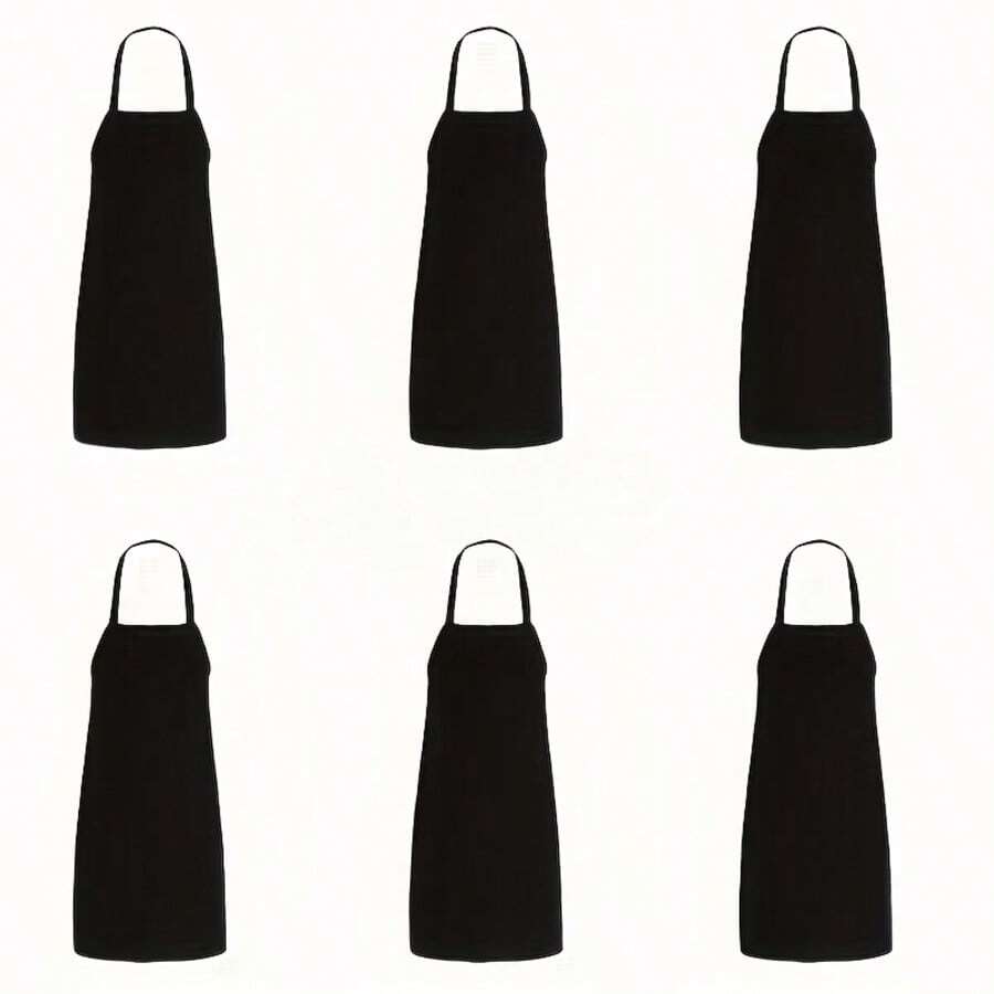 1/5/10PCS Solid-Color Apron, Kitchen Work Clothes Apron, Men's And Women's Dining Set - Multicolor - View 1