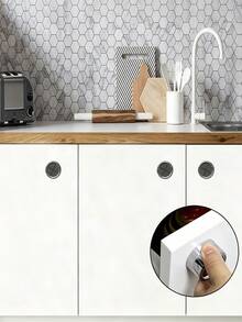 Wall-Mounted Kitchen Towel Rack, Tea Towel Holder, Bathroom Suction Cup Towel Rack, Kitchen Rag Hook, Round Towel Rack, Suitable For Bathroom, Kitchen, Home Cabinets, Garage, Home Decor Accessories - Multicolor - View 3