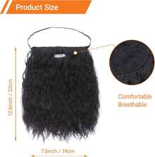 Long Curly Fake Wizard Beard Men Realistic Costume Beard For Party Halloween - ColorA - View 4