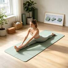 1pc Foldable Yoga Mat With Alignment Lines, Thick Anti-Slip Material, Suitable For Home Fitness Yoga, Pilates And Meditation - Multicolor - View 4