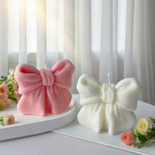 2pcs/4pcs3D Bowknot Shaped Scented Candle, Ins Style Handmade Aromatherapy Candle For Home Decor, Birthday & Holiday Gift - Bow - View 5
