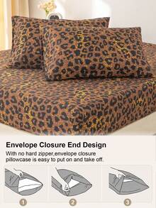 2/3pcs Leopard Print Duvet Cover,All-Season,Machine Washable Fade Resistant Pilling Free Shrink Proof Wrinkle-Resistant,Suitable For Various Styles Such As Modern Luxury Style And Minimalist Style, Easy Care Bedding Set For King/Queen/Full/Twin Size. - Multicolor - View 7