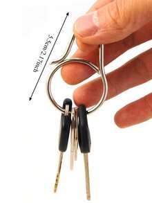Titanium Alloy Quick Release Key Ring Clip, Integrated Detachable Car Keychain Holder, Anti Loss Belt Loop Key Organizer Accessories Gift Men, Quick Release Carabiner Key Ring Holder, Compact Pocket Tool, Daily Carry Accessory For Men - Multicolor - View 9