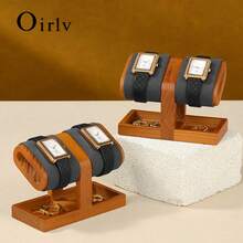 Oirlv Double Luxury Watch Display Stands Wooden Jewelry Organizer Bracelet Watch Organizer Rack Windows Watch Display Props - Double Watch Holder - View 8